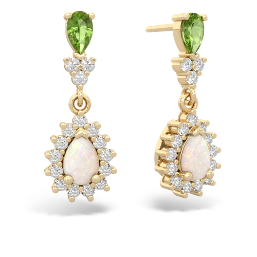 peridot-opal dangle earrings