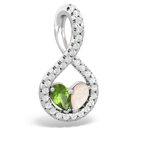 peridot-opal pave twist pendant