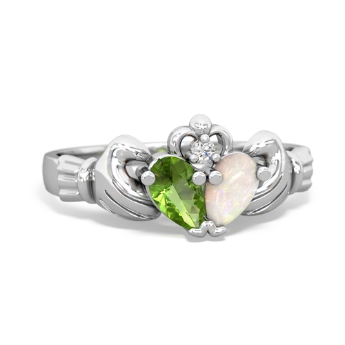 peridot-opal claddagh ring