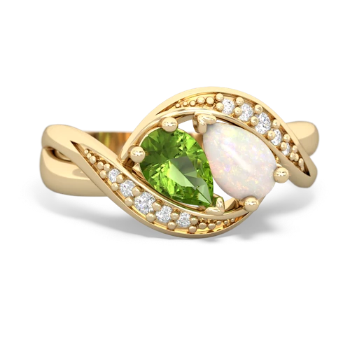 peridot-opal keepsake curls ring