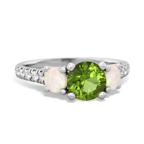 peridot-opal trellis pave ring