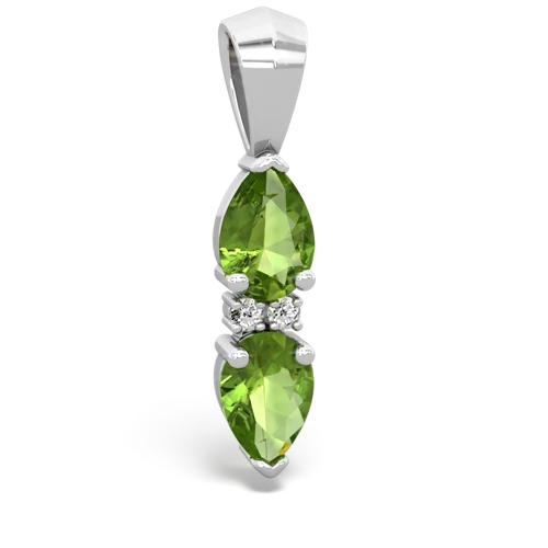 peridot bowtie pendant