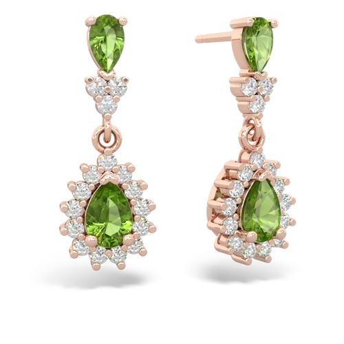 peridot-peridot dangle earrings