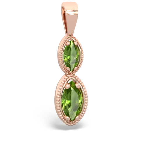 peridot-peridot antique milgrain pendant