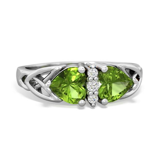 peridot-peridot celtic ring