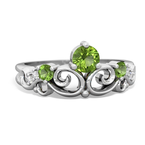 white topaz-emerald crown keepsake ring