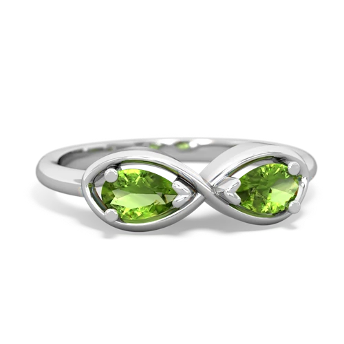 peridot infinity ring