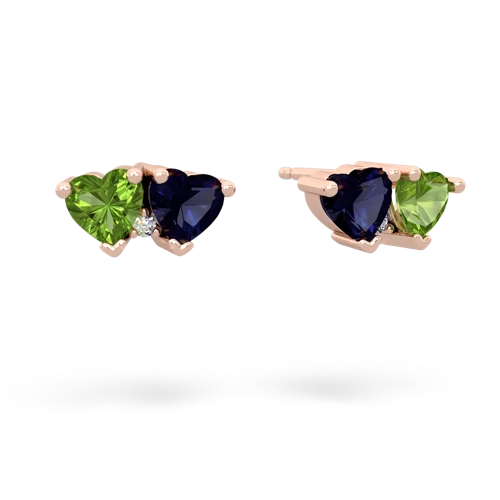 peridot-sapphire  earrings