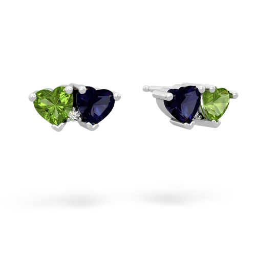 peridot-sapphire  earrings