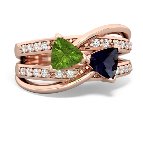 peridot-sapphire couture ring