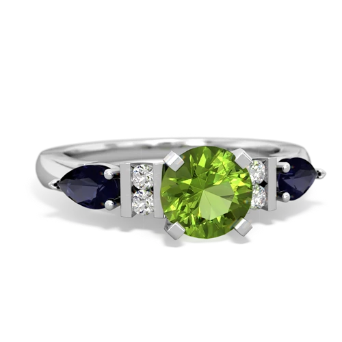 peridot-sapphire engagement ring