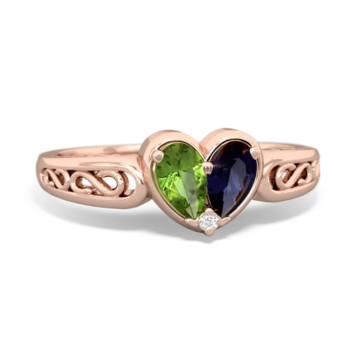 Peridot Sapphire Rings in 14K Gold | JewelsForMe