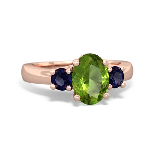 peridot-sapphire timeless ring