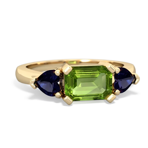 peridot-sapphire timeless ring