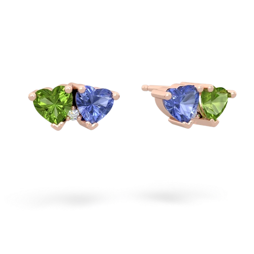 peridot-tanzanite  earrings