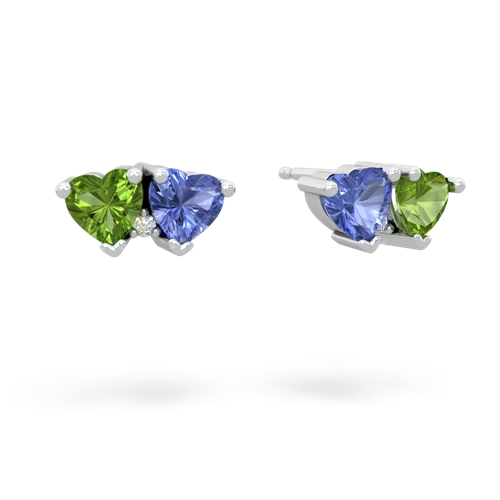 peridot-tanzanite  earrings