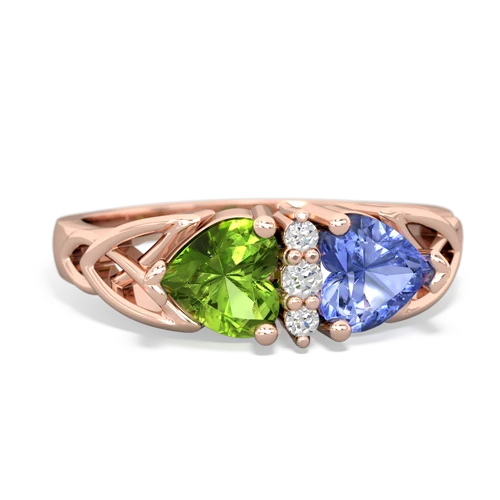 peridot-tanzanite celtic ring