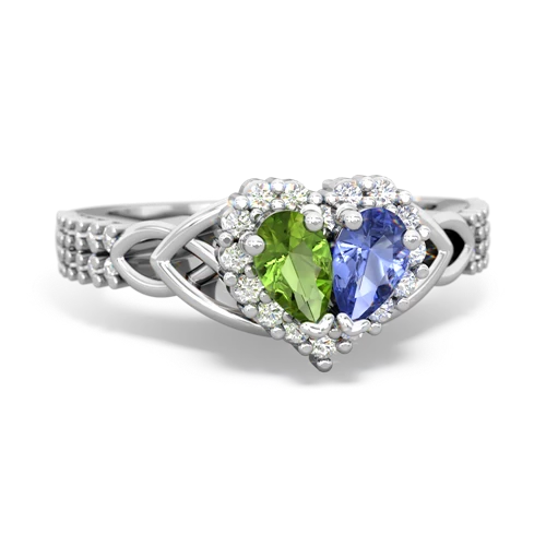 peridot-tanzanite keepsake engagement ring