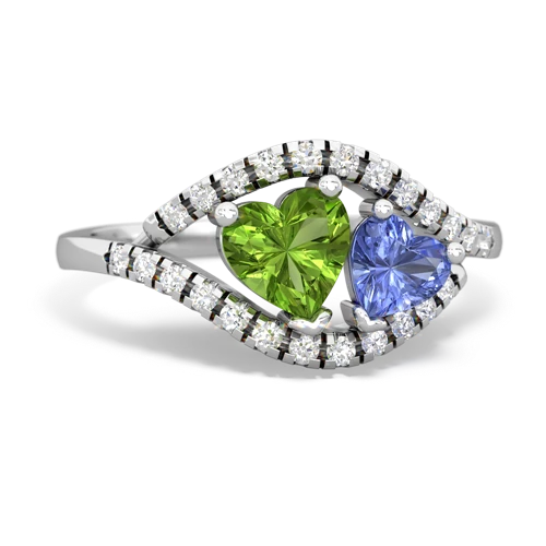 peridot-tanzanite mother child ring