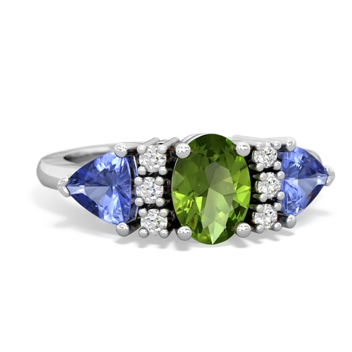 peridot-tanzanite timeless ring