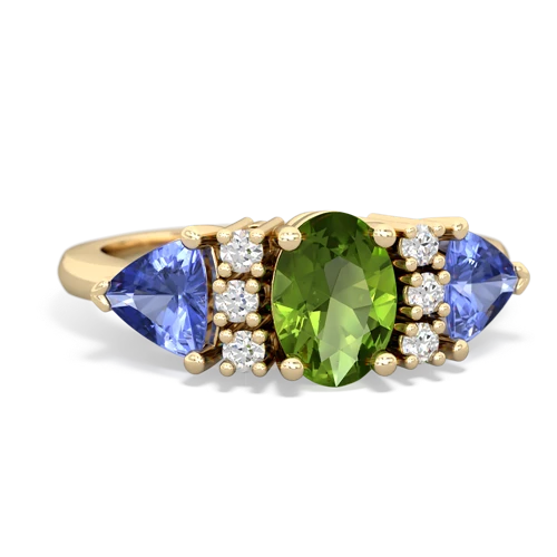 peridot-tanzanite timeless ring