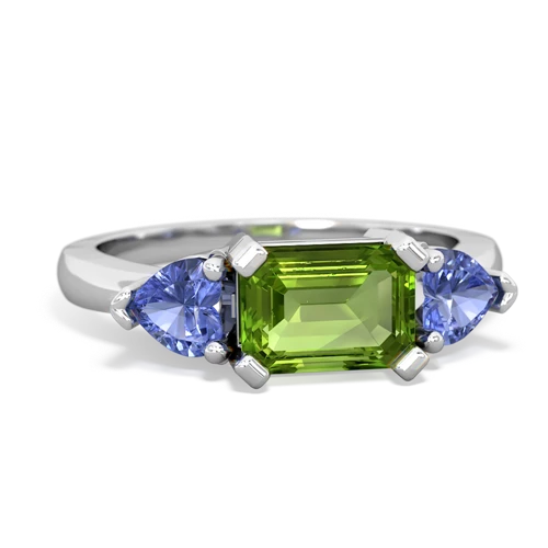 peridot-tanzanite timeless ring