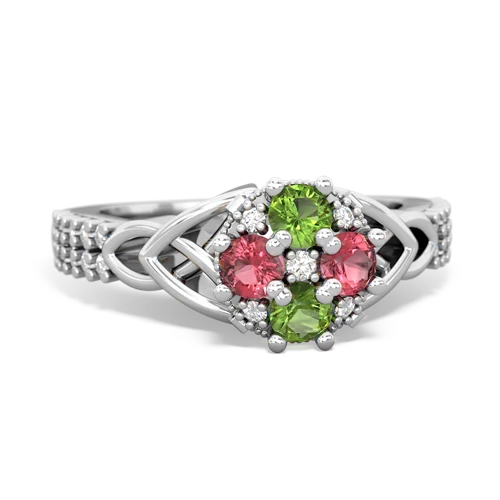 peridot-tourmaline engagement ring