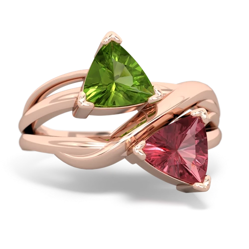 peridot-tourmaline filligree ring