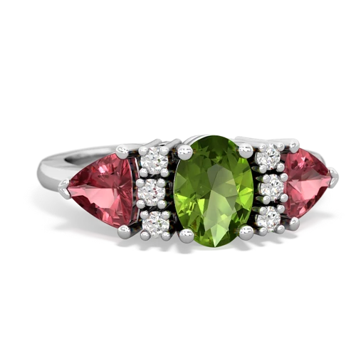 peridot-tourmaline timeless ring