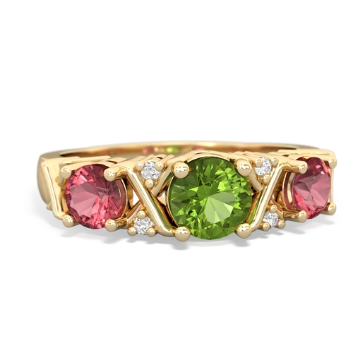 peridot-tourmaline timeless ring