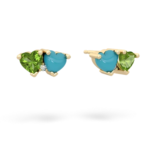 peridot-turquoise  earrings