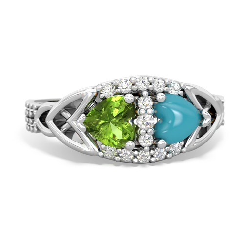 peridot-turquoise keepsake engagement ring