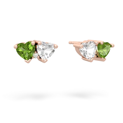 peridot-white topaz  earrings