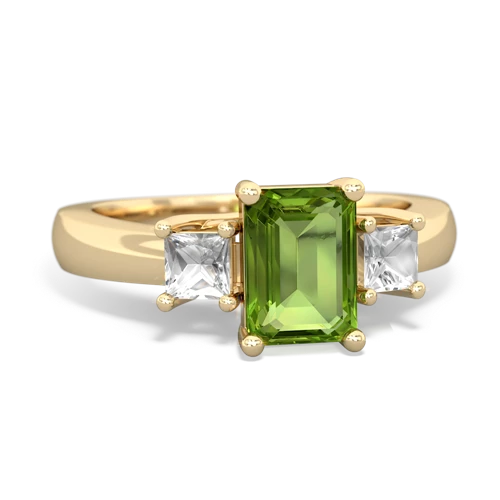 peridot-white topaz timeless ring