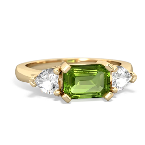 peridot-white topaz timeless ring