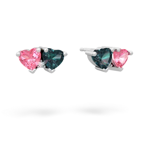 pink sapphire-alexandrite  earrings