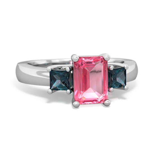 pink sapphire-alexandrite timeless ring