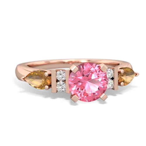 pink sapphire-citrine engagement ring