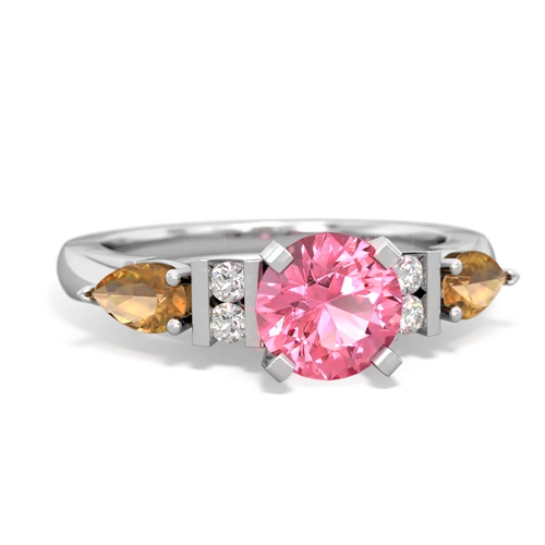 pink sapphire-citrine engagement ring