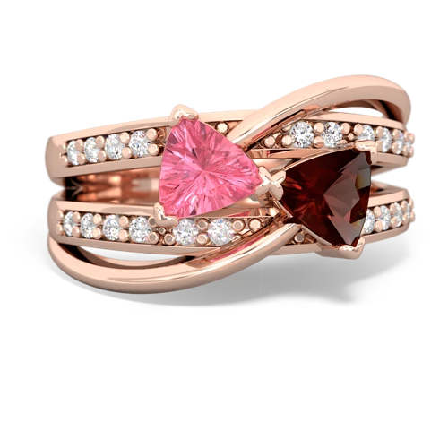 pink sapphire-garnet couture ring