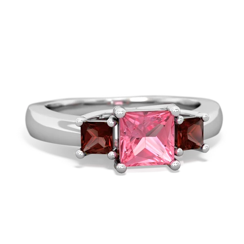 pink sapphire-garnet timeless ring