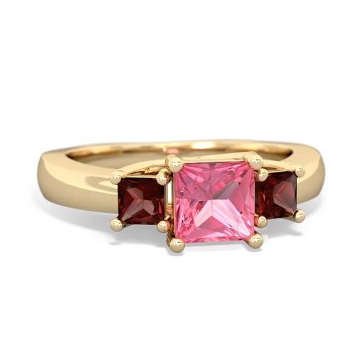 pink sapphire-garnet timeless ring