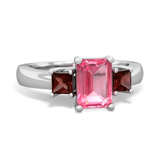 pink sapphire-garnet timeless ring