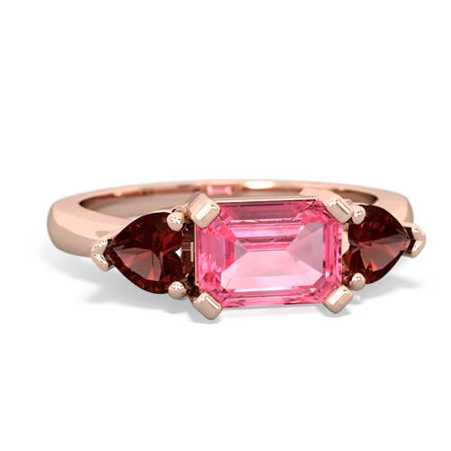 pink sapphire-garnet timeless ring