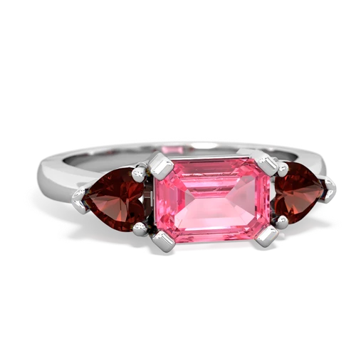 pink sapphire-garnet timeless ring