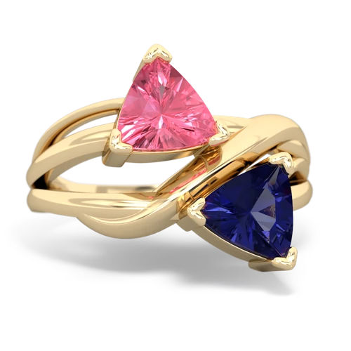 pink sapphire-lab sapphire filligree ring