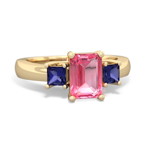 pink sapphire-lab sapphire timeless ring