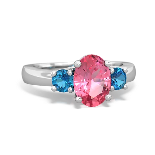 pink sapphire-london topaz timeless ring