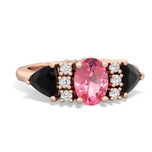 pink sapphire-onyx timeless ring