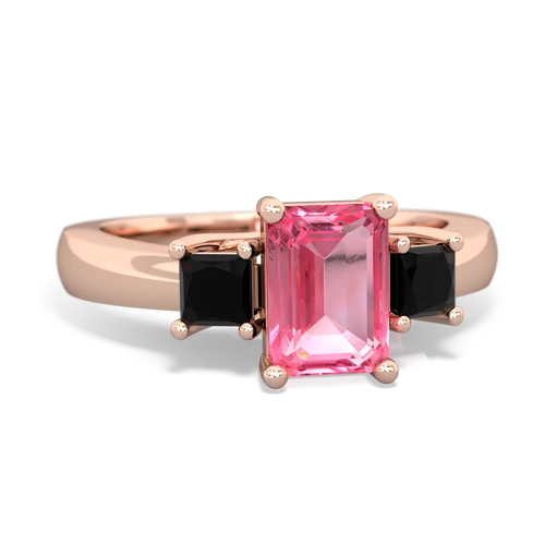 pink sapphire-onyx timeless ring